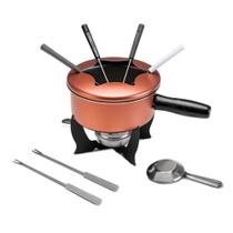 Panela de Fondue com 10 peças Cobre - Brinox 1254/116