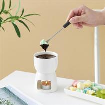 Panela De Fondue De Chocolate Em Cerâmica De Porcelana Com Luz De Chá Para Derreter Manteiga Para Panela De Fondue De Chocolate Em Cerâmica De Porcelana Com Luz De Chá Para Derreter Manteiga Para