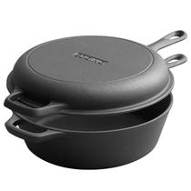 Panela de forno holandesa EDGING CASTING 3QT com tampa de frigideira pré-temperada