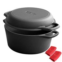 Panela de forno holandesa EDGING CASTING 5L em ferro fundido pré-temperado