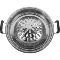 Panela de grelha GANAZONO para acampamento e churrasco em aço inoxidável 36,5x30x8,5cm Panela de grelha GANAZONO para acampamento e churrasco em aço inoxidável 36,5x30x8,5cm