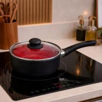 Panela de Indução Aluminio Com Cerâmica Tampa de Vidro Chef Vermelha 18cm Lyor Panela de Indução Aluminio Com Cerâmica Tampa de Vidro Chef Vermelha 18cm Lyor