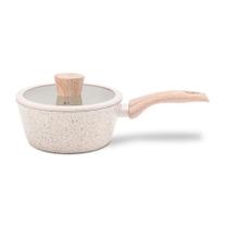 Panela de Indução Ceramic Life Sirius Antiaderente Alumínio 2,1L Bege com Tampa Brinox Panela de Indução Ceramic Life Sirius Antiaderente Alumínio 2,1L Bege com Tampa Brinox