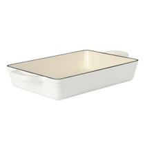 Panela de lasanha Crock-Pot Artisan 13 esmaltada em ferro fundido branco Panela de lasanha Crock-Pot Artisan 13 esmaltada em ferro fundido branco
