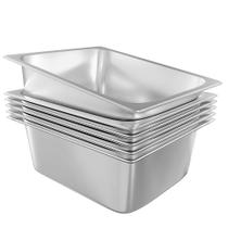 Panela de mesa a vapor EGGKITPO de meio tamanho em aço inoxidável de 6 polegadas