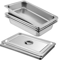 Panela de mesa a vapor VEVOR 20.8Lx13Wx9.4D em aço inoxidável com tampa Panela de mesa a vapor VEVOR 20.8Lx13Wx9.4D em aço inoxidável com tampa
