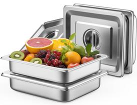 Panela de mesa a vapor ZeroPone Hotel Pan 1/2 tamanho 12,8 L em aço inoxidável Panela de mesa a vapor ZeroPone Hotel Pan 1/2 tamanho 12,8 L em aço inoxidável