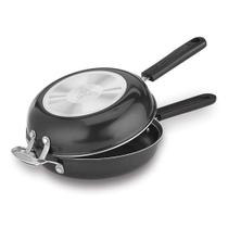 Panela de molho Cuisinart FP2-24BK Frittata antiaderente 24 cm preta/aço inoxidável