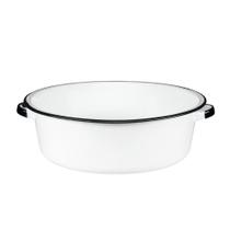 Panela de prato Granite Ware 15 litros de aço esmaltado branco