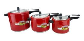 Panela De Pressão 10 Litros 7 Litros E 4.5 Litros Vermelho