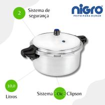 Panela de Pressão 10L Nigro Eterna Profissional Polida