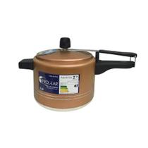 Panela de Pressão 2.5L Antiaderente Teflon Pequena Colorida Alumínio Pintada Cozimento Rápido Selo Inmetro Prollar