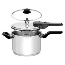 Panela De Pressão 2 Em 1 Tramontina Brava 4,5 L Aço Inox Fundo Triplo E Indução Com Tampa De Vidro Panela De Pressão 2 Em 1 Tramontina Brava 4,5 L Aço Inox Fundo Triplo E Indução Com Tampa De Vidro