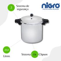 Panela de Pressão 20L Nigro Eterna Profissional Polida