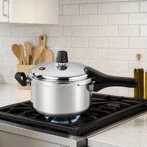 Panela De Pressão 2,5 Litros Fechamento Externo Alumínio Polida Resistente Pequena Panela De Pressão 2,5 Litros Fechamento Externo Alumínio Polida Resistente Pequena