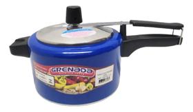 Panela De Pressão 2,5 Litros Grenada Pequena De Alumínio Azul Panela De Pressão 2,5 Litros Grenada Pequena De Alumínio Azul