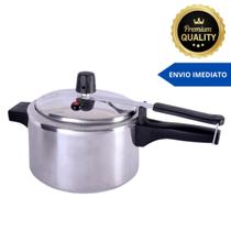 Panela de Pressão 2,5L Pequena Aluminio Inox Roque Cozinha Cozimento Rápido Seguro Feijoada Carne Cozida