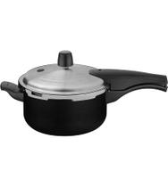 Panela de Pressão 3 Litros 20cm Tramontina Vancouver em Alumínio com Revestimento Interno e Externo Antiaderente Starflon Max Preto