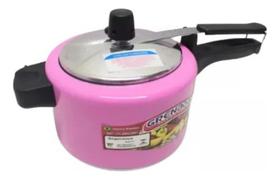 Panela De Pressão 3 Litros Grenada Pequena De Alumínio Rosa Panela De Pressão 3 Litros Grenada Pequena De Alumínio Rosa