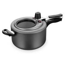 Panela de Pressão 3L Antiaderente Tampa com Visor de Vidro 3 Litros MTA 6022 Grafite