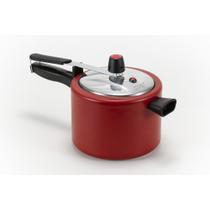 Panela de Pressão 4,5 Litros Antiaderente Interno e Externo Vermelho - Segurança INMETRO