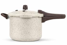 Panela De Pressão 4,5 Litros Fechamento Externo Cor Alumínio Antiaderente Cor:Marfim