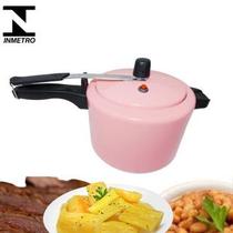 Panela de pressão 4,5 litros fechamento interno rosa barbie Panela de pressão 4,5 litros fechamento interno rosa barbie