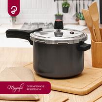 Panela de pressão 4,5l fechamento externo antiaderente grafite panelux magnific