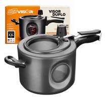 Panela de Pressão 4,5L Visor Duplo Tampa de Vidro Antiaderente MTA 6038 Grafite Panela de Pressão 4,5L Visor Duplo Tampa de Vidro Antiaderente MTA 6038 Grafite
