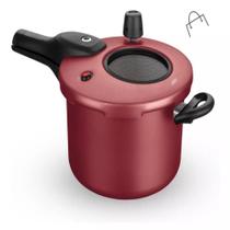 Panela De Pressão 4,5l Visor Vidro Cereja MTA Antiaderente