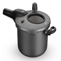 Panela De Pressão 4,5l Visor Vidro Grafite MTA Antiaderente Panela De Pressão 4,5l Visor Vidro Grafite MTA Antiaderente