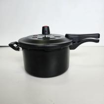 Panela de Pressão 5 Litros Antiaderente Fechamento Externo Preta Teflon Grossa Panela de Pressão 5 Litros Antiaderente Fechamento Externo Preta Teflon Grossa