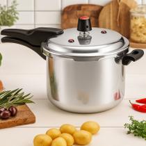 Panela De Pressão 5 Litros Fechamento Externo Alumínio Polida Resistente Panela Grande Panela De Pressão 5 Litros Fechamento Externo Alumínio Polida Resistente Panela Grande