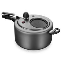 Panela de Pressão 6 Litros Grafite com Visor de Vidro Antiaderente MTA