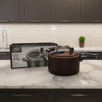 Panela de Pressão 6,5L Antiaderente Tampo Com Visor de Vidro Superior