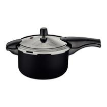 Panela De Pressão 6L Vancouver Effect Antiaderente Starflon Max Preto Ø24cm Tramontina Panela De Pressão 6L Vancouver Effect Antiaderente Starflon Max Preto Ø24cm Tramontina