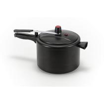 Panela de Pressão 7 Litros Antiaderente Preto - Alumínio Reforçado com Selo e Segurança INMETRO