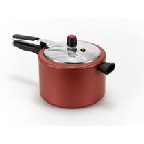 Panela de Pressão 7 litros - Tamanho Grande - Antiaderente Cereja Certificado pelo INMETRO