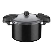 Panela de Pressão 7L 24cm Valência Black Alumínio com Revest Cerâmico Preto Tramontina - 20565424 Panela de Pressão 7L 24cm Valência Black Alumínio com Revest Cerâmico Preto Tramontina - 20565424