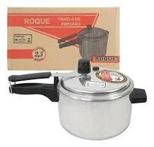 Panela De Pressão Alumínio 2,5L Roque Polida Fechamento Interno