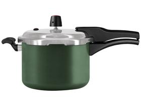 Panela de Pressao Alumínio 4,5L Fechamento Externo Antiaderente Verde Panela de Pressao Alumínio 4,5L Fechamento Externo Antiaderente Verde