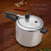 Panela de pressão aluminio polido 7 litros panelux classic