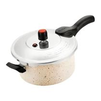 Panela De Pressão Antiaderente 3L Fechamento Externo Bege