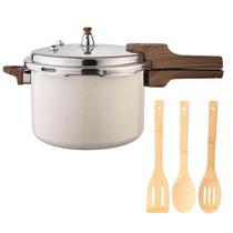 Panela de Pressão Antiaderente 4,2L Indução Revestimento Cerâmico com Talheres Panela de Pressão Antiaderente 4,2L Indução Revestimento Cerâmico com Talheres
