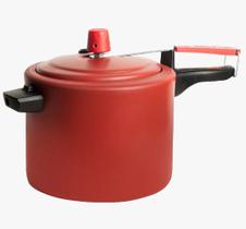 Panela De Pressão Antiaderente 4,5 Litros Fechamento Interno Vermelho Eirilar