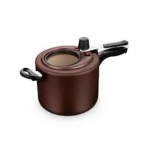 Panela De Pressão Antiaderente 4,5L Com Visor de Vidro Marrom Chocolate MTA - 9195