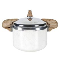 Panela de Pressão Antiaderente Cerâmica Brinox 5,4 Litros C/ Alça Fogão Indução Fechamento Externo Panela de Pressão Antiaderente Cerâmica Brinox 5,4 Litros C/ Alça Fogão Indução Fechamento Externo