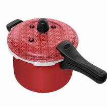 Panela De Pressão Antiaderente Fecho Externo 5 Litros Vermelho Patolux Panela De Pressão Antiaderente Fecho Externo 5 Litros Vermelho Patolux