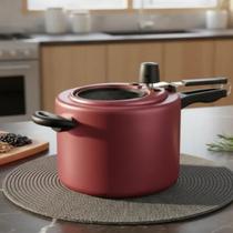 Panela de Pressão Antiaderente MTA 4,5L com Visor de Vidro e Fechamento Interno Segurança Inmetro Panela de Pressão Antiaderente MTA 4,5L com Visor de Vidro e Fechamento Interno Segurança Inmetro