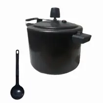 Panela De Pressão Antiaderente Preta 10 Litros Panela De Pressão Antiaderente Preta 10 Litros